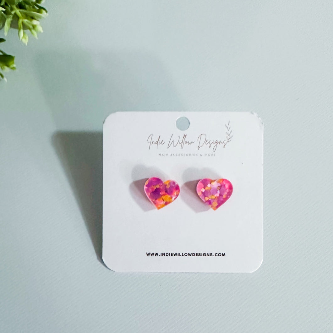Confetti Heart Earrings