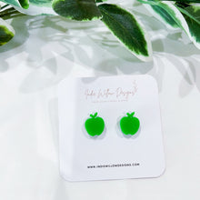 Load image into Gallery viewer, Green Apple Earrings
