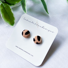 Load image into Gallery viewer, Leopard Button Earrings
