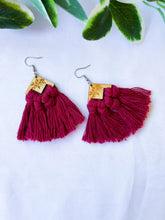 Load image into Gallery viewer, Floral Diamond Macrame Earrings
