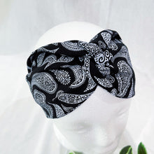 Load image into Gallery viewer, Midnight Paisley Wire Head Wrap
