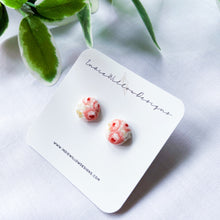 Load image into Gallery viewer, Pretty In Pink Button Earrings
