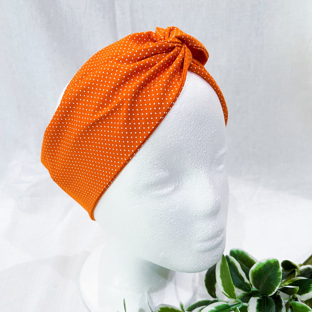 Orange Polka Dot Wire Head Wrap
