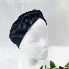 Load image into Gallery viewer, Black Polka Dot Wire Head Wrap
